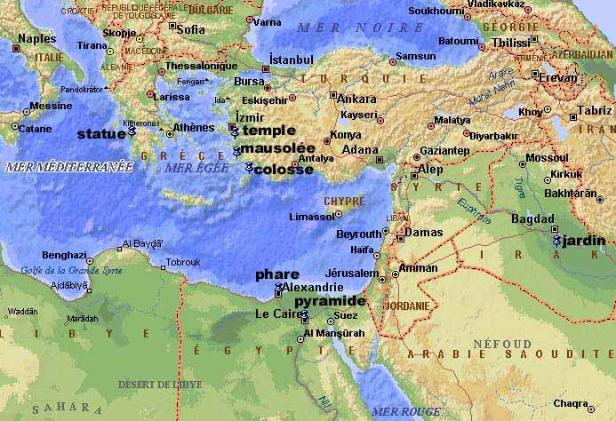 carte geographique du monde